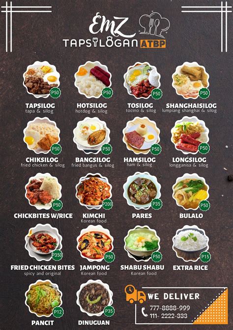 Silogue Menu .